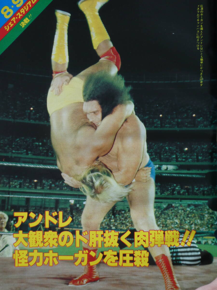 デラックス・プロレス1980年10月号 WWFシアトルスタジアム大会 アンドレ・ザ・ジャイアントVSハルク・ホーガン、ケージマッチ・サンマル拍卖