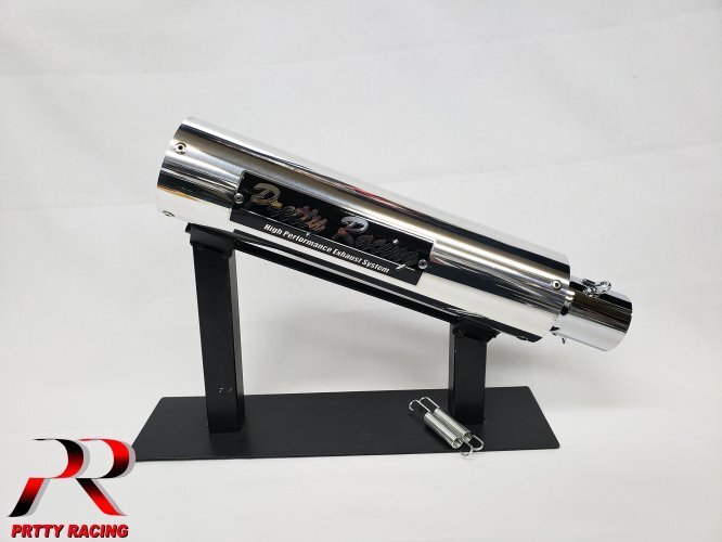 感謝セール!PRETTYRACING製 50.8π アルミサイレンサー 【タイプ2】 プレート付拍卖