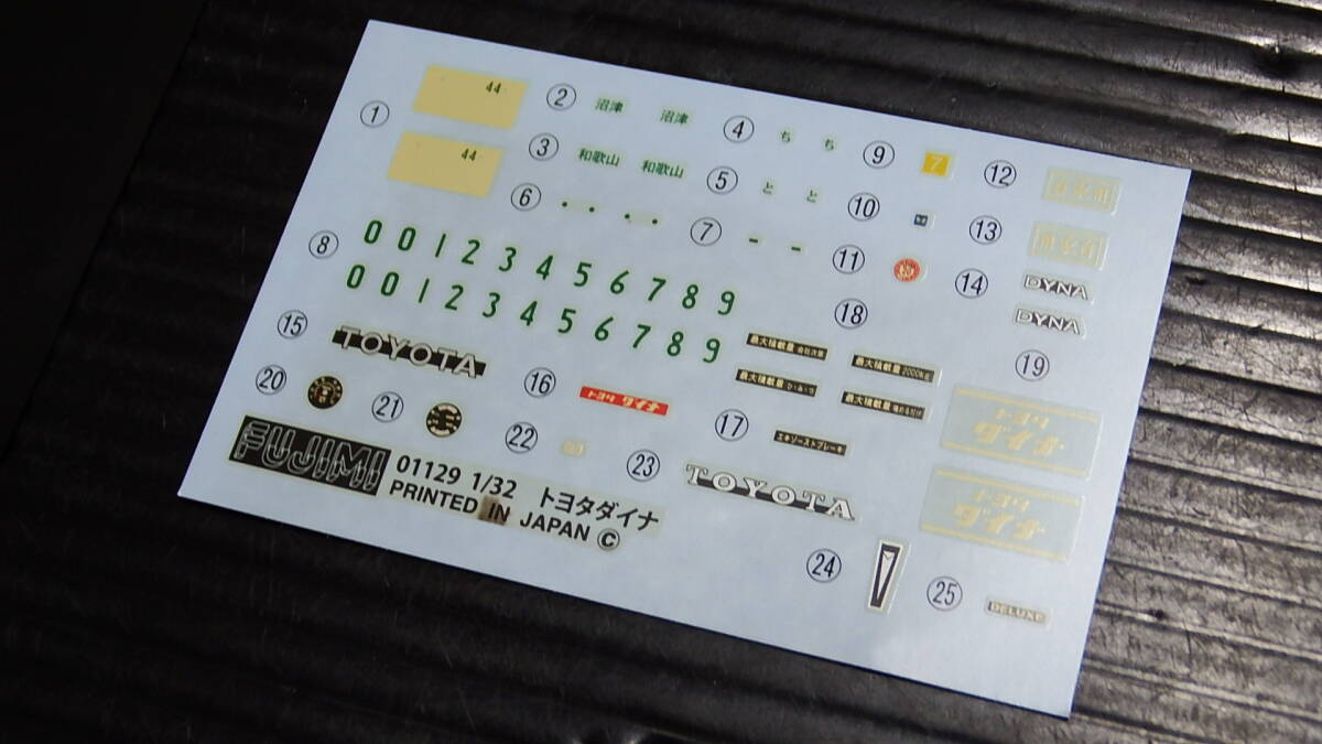 即決 フジミ 1/32 2t ダイナ デカール タレゴム拍卖