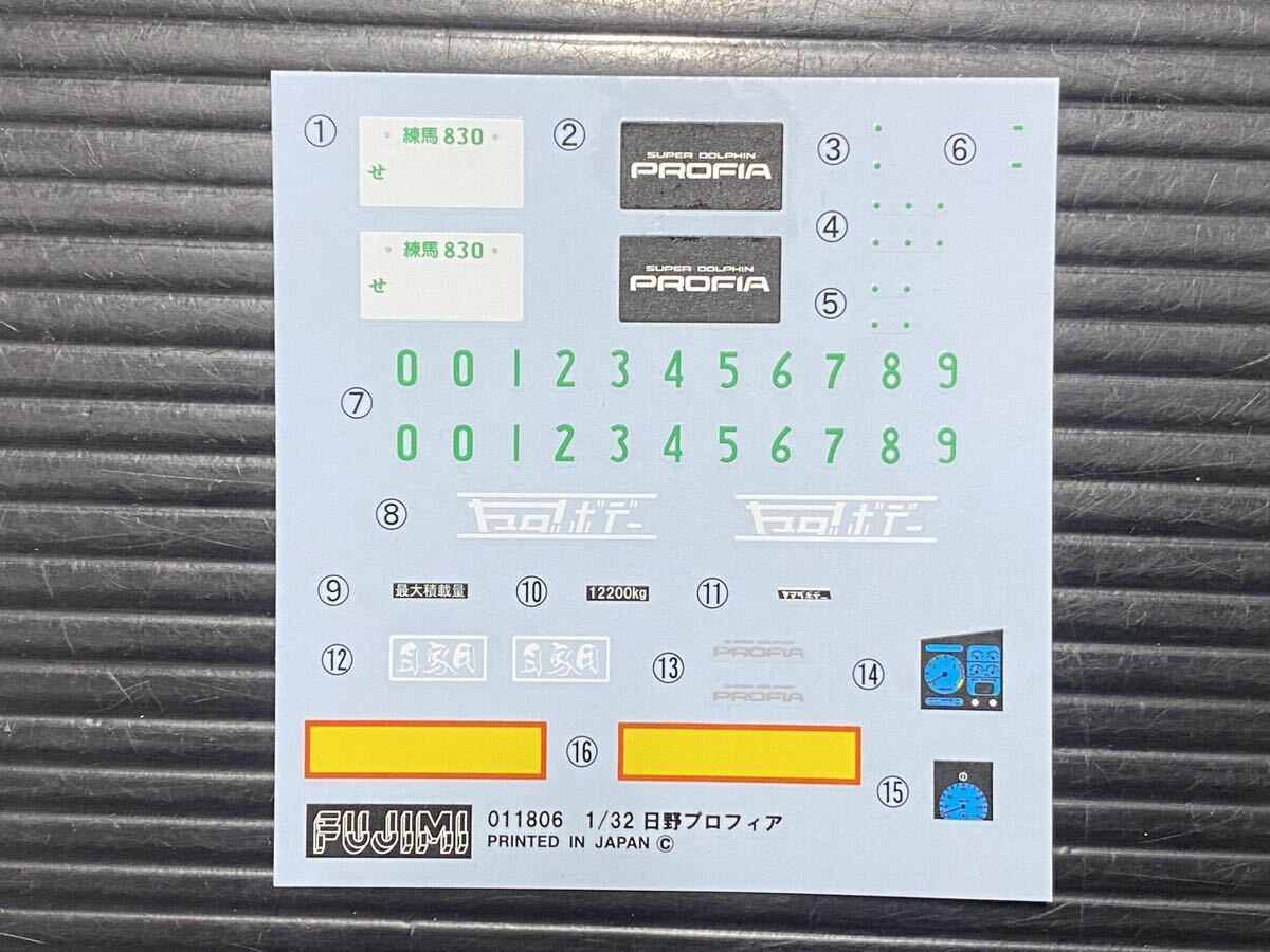 フジミ 1/32 プロフィアテラヴィ デカール拍卖