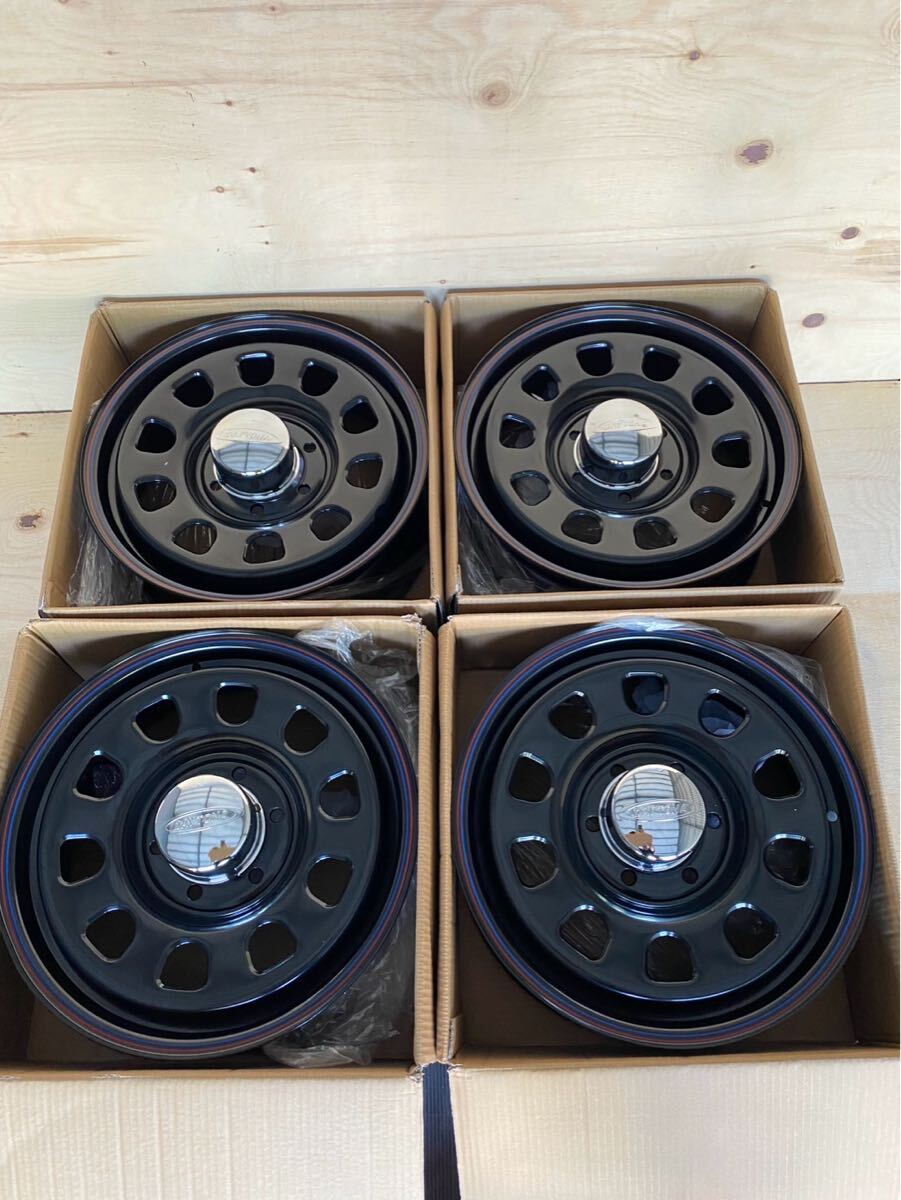 Daytona 4本 メーカーアウトレット 正規品 17インチx6.5J +38 6穴 ブラック デイトナ ハイエース ホイール ロードスター製 新古品拍卖