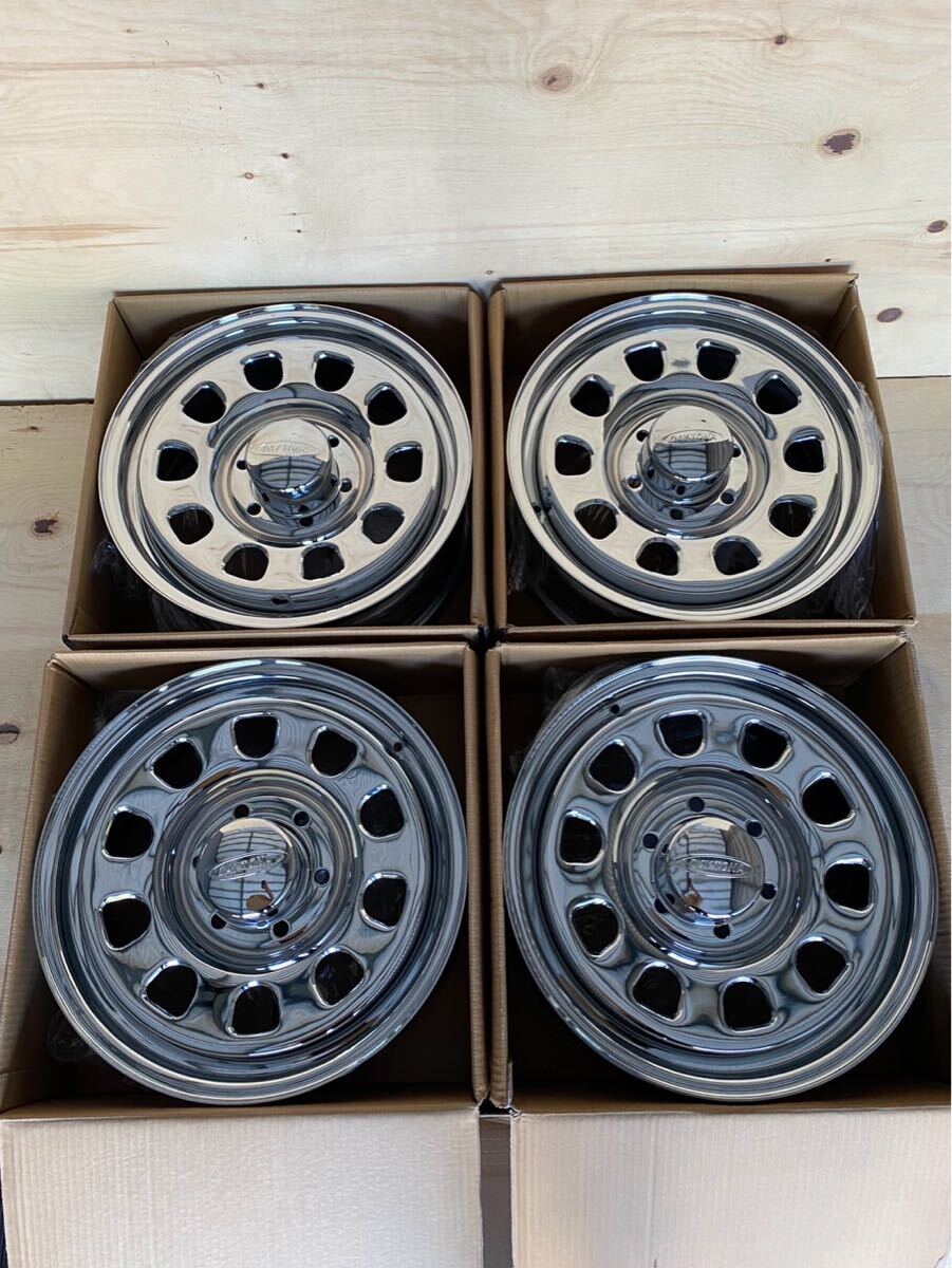 Daytona 4本 メーカーアウトレット 正規品 17インチx6.5J +38 6穴 クローム デイトナ ハイエース ホイール ロードスター製 新古品 ②拍卖
