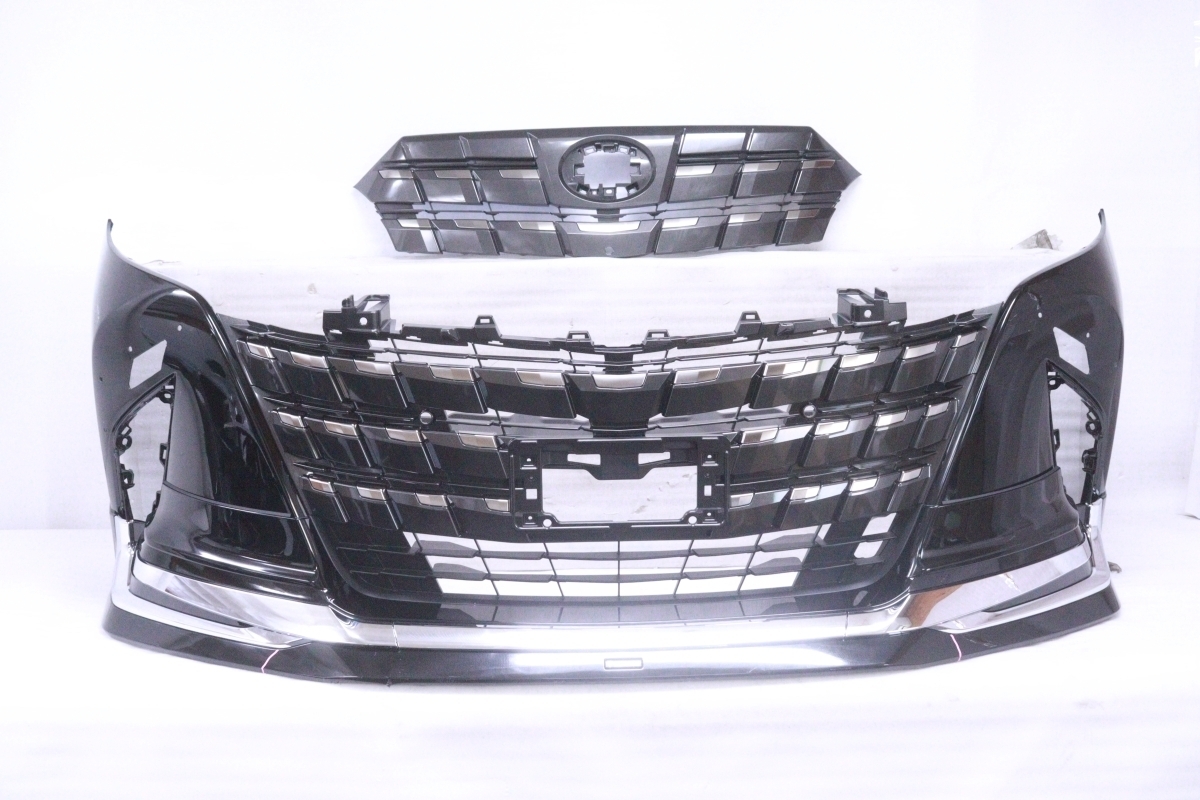 57-467★モデリスタ★AGH40W アルファード HV フロントバンパー スポイラー付★52119-V2010 ブラック 202 純正 AAHH40W★トヨタ (DM)拍卖