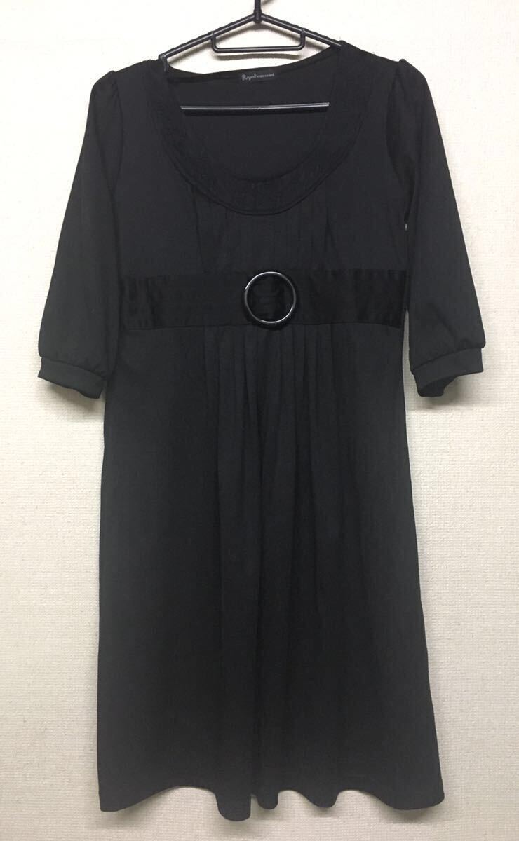 チュニックワンピース マタニティにおすすめ黒Mサイズ拍卖