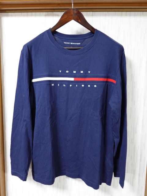 ●TOMMY HILFIGER トミーヒルフィガー 長袖 T L●0716●拍卖