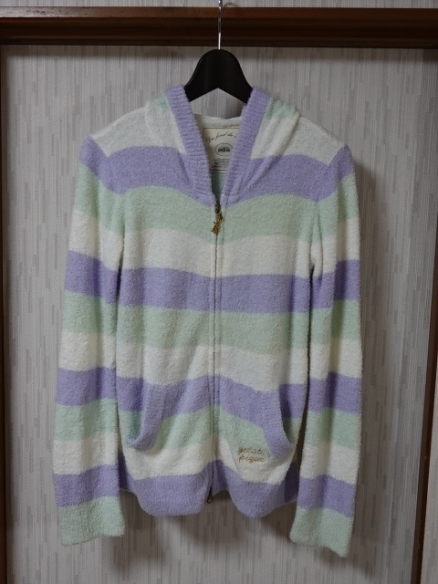 ●ジェラートピケ gelato pique 3ボーダーフルジップパーカー F●0721●拍卖