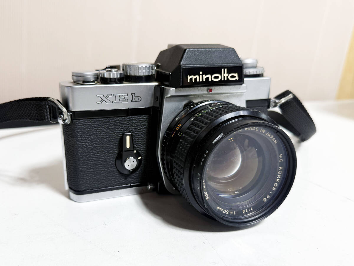 中古★MINOLTA XE b 一眼レフ フィルムカメラ + レンズ MC ROKKOR-GP 50mm F1.4【XE b】F8E5拍卖