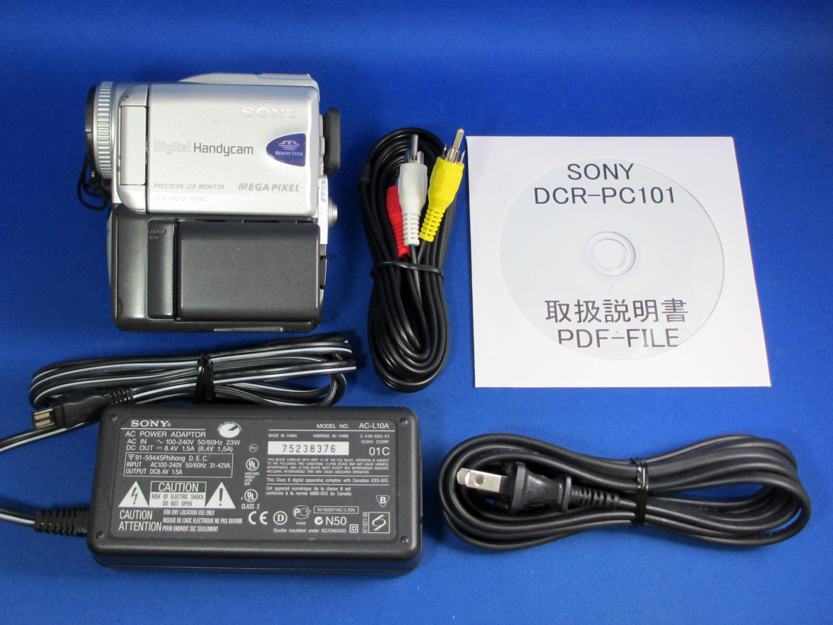 安心10日保証 SONY DCR-PC101 録画再生ダビング確認済み 付属品付き ソニー MiniDVハンディカム デジタルビデオカメラ拍卖
