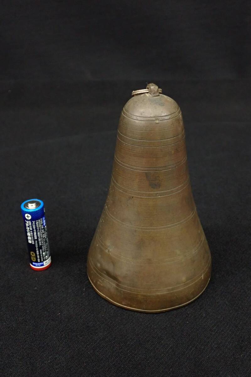 ◆真鍮製 古い鈴 鐘 ◆高さ12㎝/半鐘/釣鐘/消費税0円拍卖