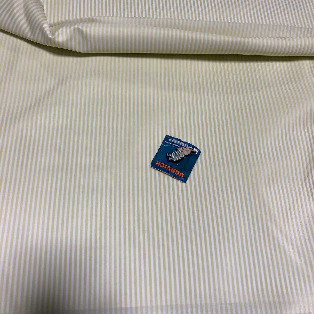 布地生地裏地1.3m no2105ボーダータフタライムイエロー薄手拍卖