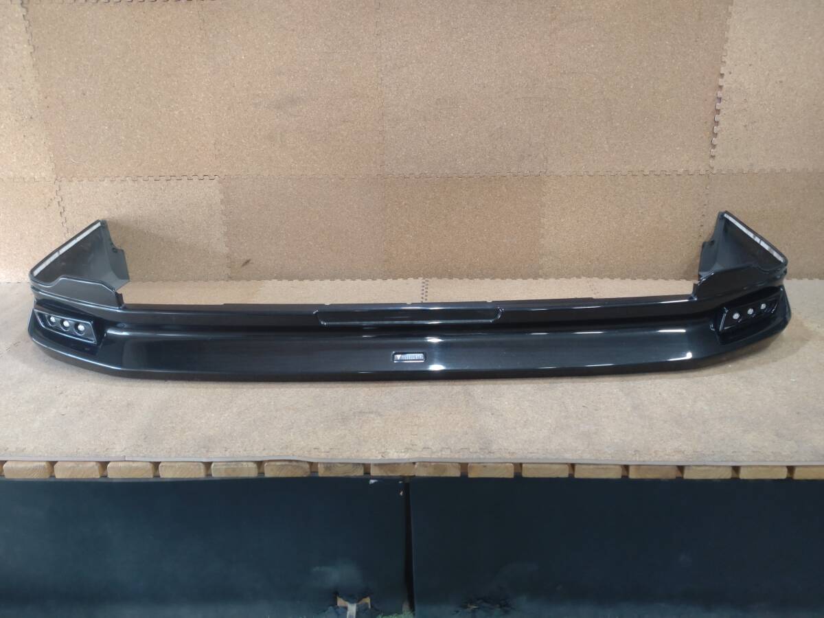 【モデリスタ ジャンク品】ハイエース 標準 ナロー 4型 5型 6型 200系 フロントスポイラー LED付 黒パール ※個人宅不可※【R7-2708F-KA】拍卖