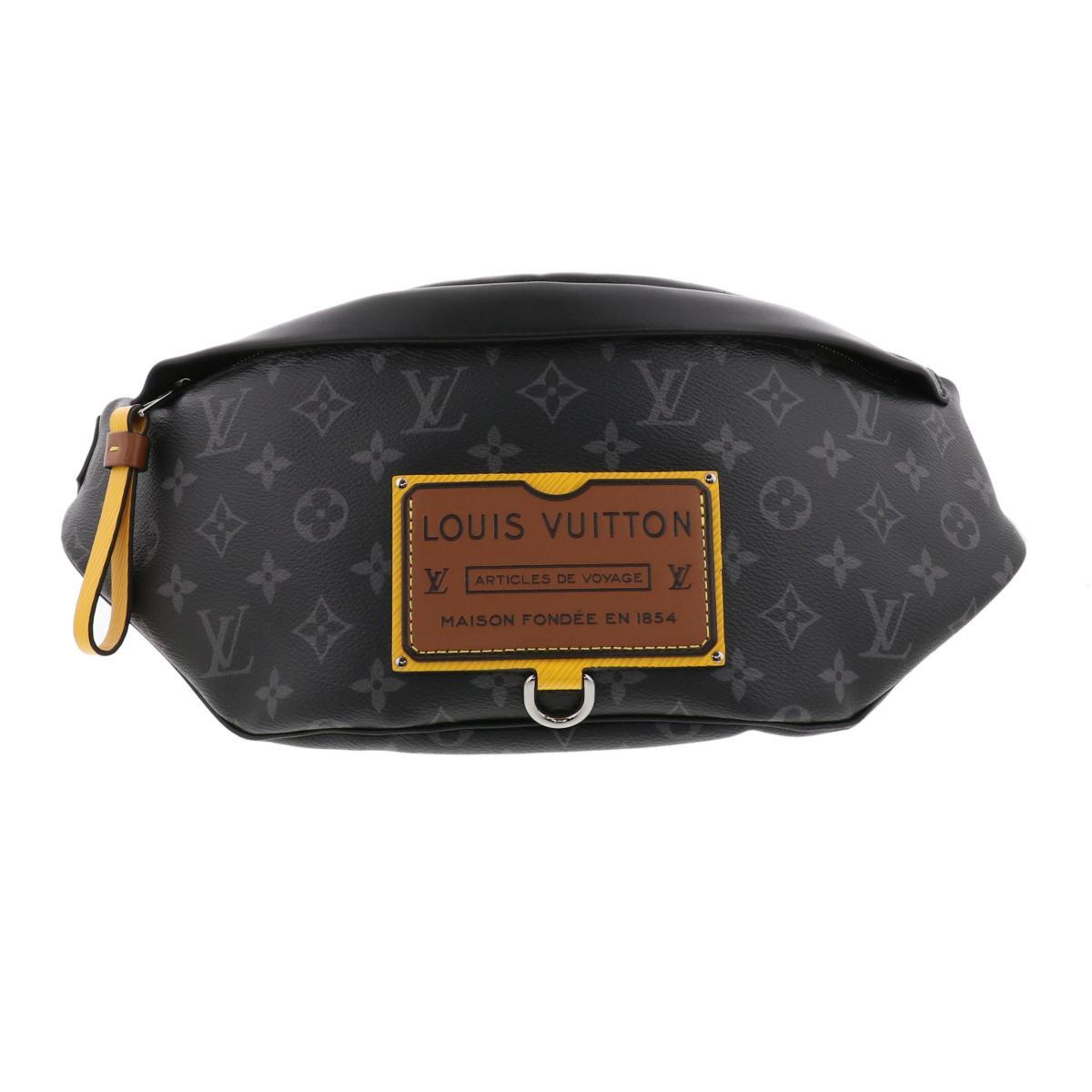 LOUIS VUITTON ルイヴィトン バッグ ショルダー/メッセンジャーバッグ M45220 Black PVC ディスカバリー バムバッグ 【中古】拍卖
