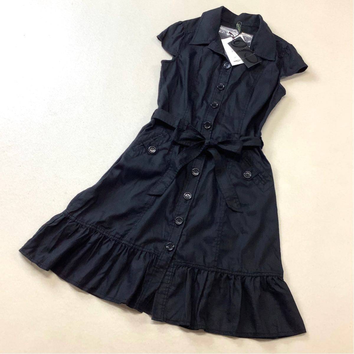 新品 タグ付 Joias リネン混 シャツワンピース レディース サイズ 2 Mサイズ ブラック 抜群なシルエット 定価24150円拍卖