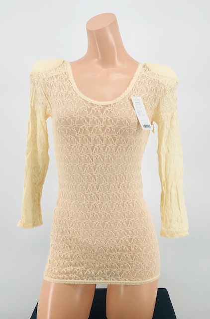 ◆長袖インナー 肩パット付き(着脱可)◆Lサイズ◆シャンパン◆日本製◆utla38拍卖