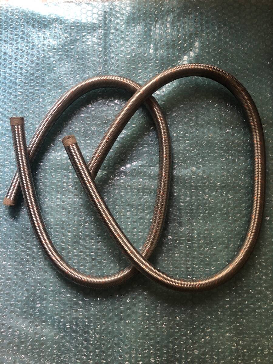 【メーカー不明】【長期保管】おそらくオイルクーラー用ステンレスメッシュカバーのホース拍卖