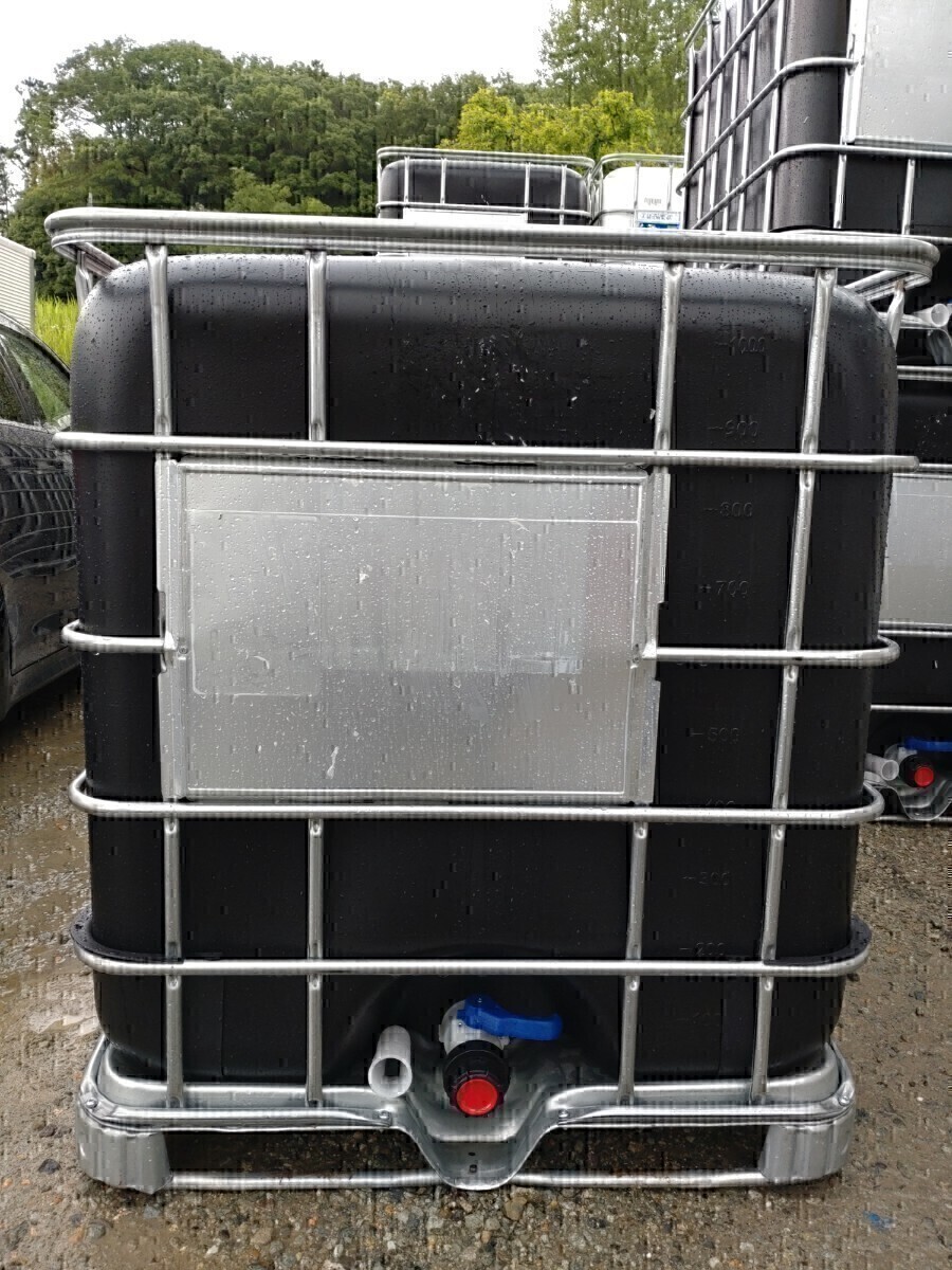 ☆神戸市北区発☆ IBCコンテナ ブラック 希少 UVカット 貯水 産廃 水タンク 雨水 菜園 ほぼ全国発送可 拍卖