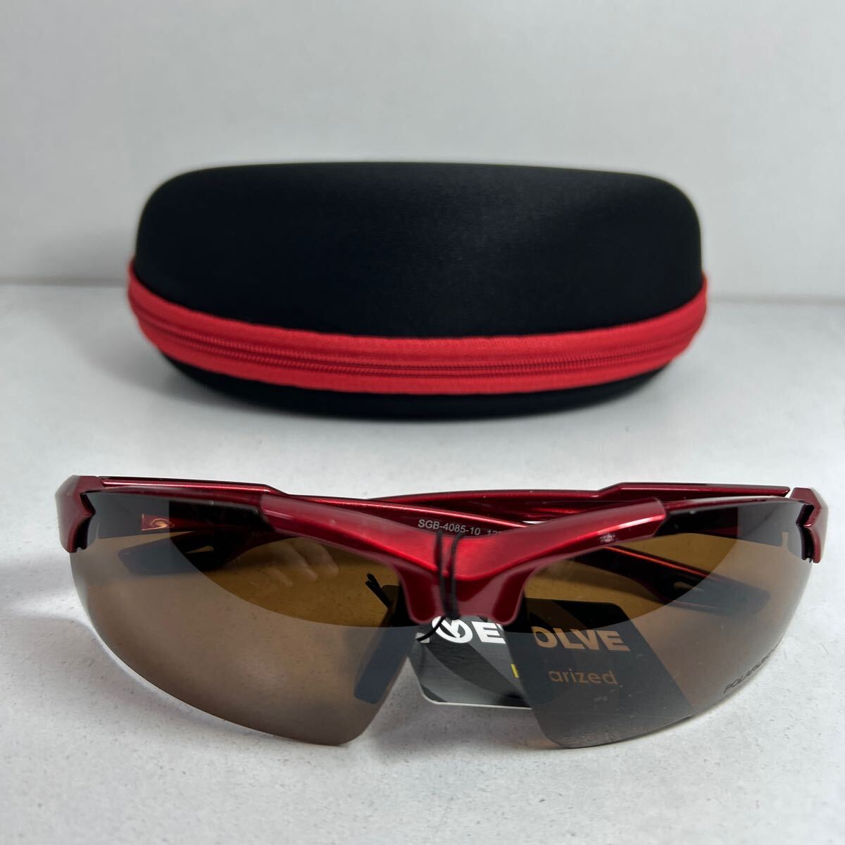 即決 新品 アングラー必携 EVOLVE スポーツ 偏光グラス レッドメタ 検 オークリー 偏光サングラス ポラライズド サイト ドライブ バイカー拍卖