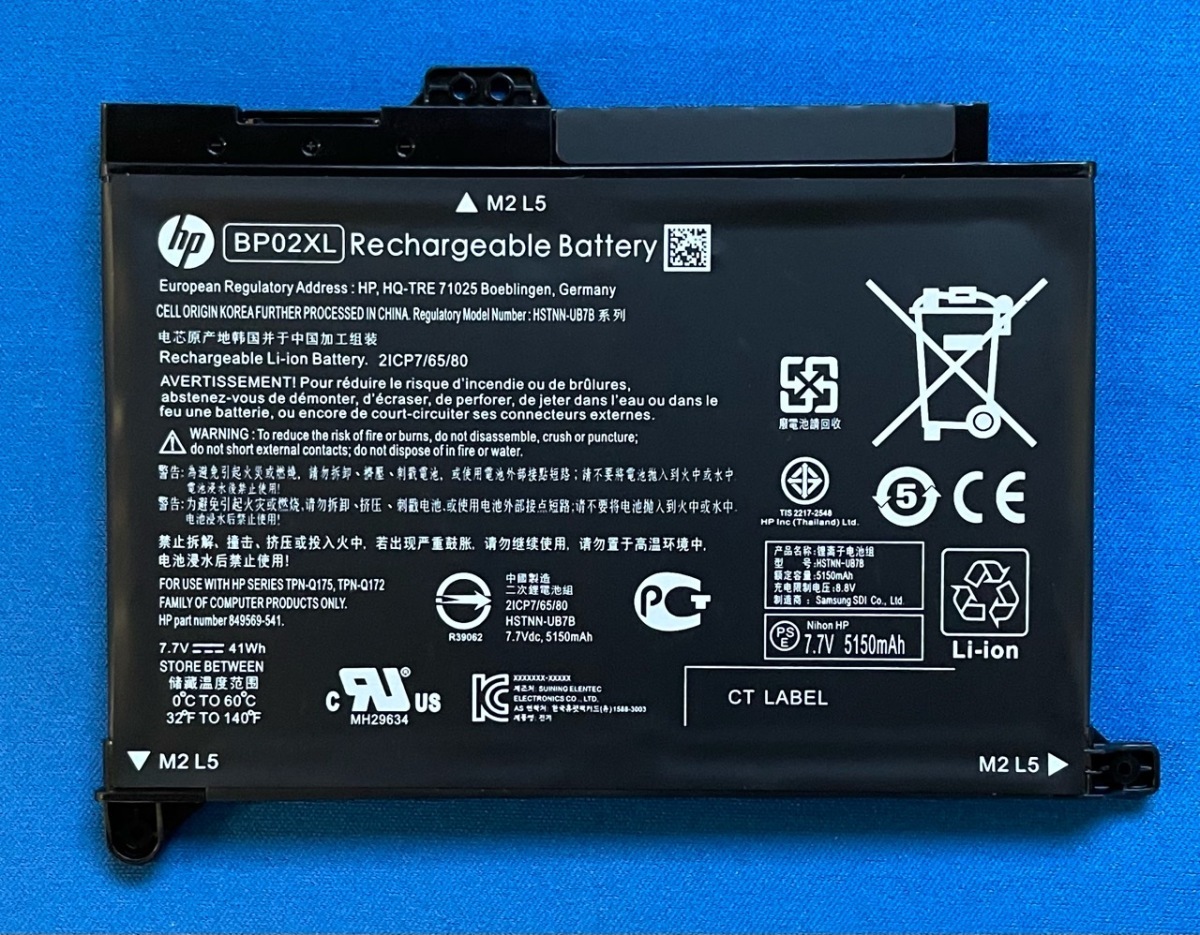 純正 新品 HP Pavilion 15-au000 15-au004 等用 バッテリー BP02XL 国内発送拍卖
