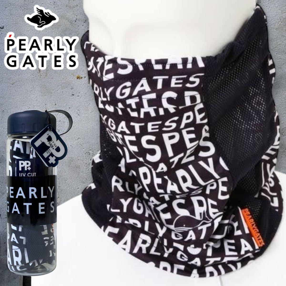 【F】新品 パーリーゲイツ ロゴプリント UVカット ロング ネック カバー PEARLY GATES 日焼け防止 小物 デイリーユース 普段使い◆R2846拍卖