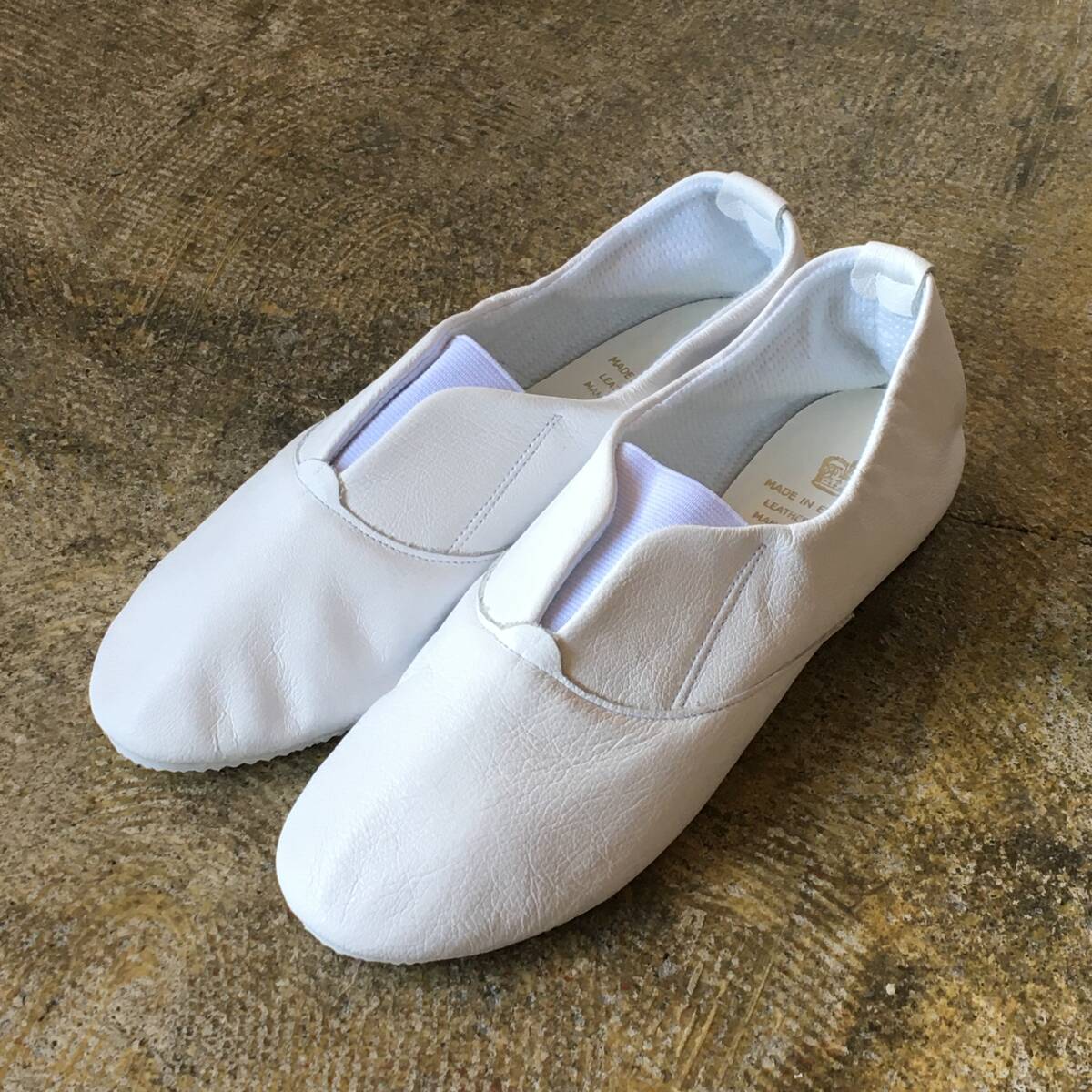 ● 24.5cm(UK6.0)● CROWN クラウン ELASTIC TONGUE JAZZ エラスティックタン ジャズ 白 スリッポン イングランド製 新品 未使用拍卖