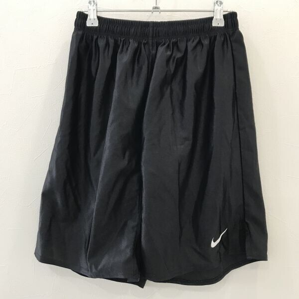 LV2228 美品 NIKE ナイキ スウッシュ 刺繍ロゴ ハーパン ブラック M拍卖