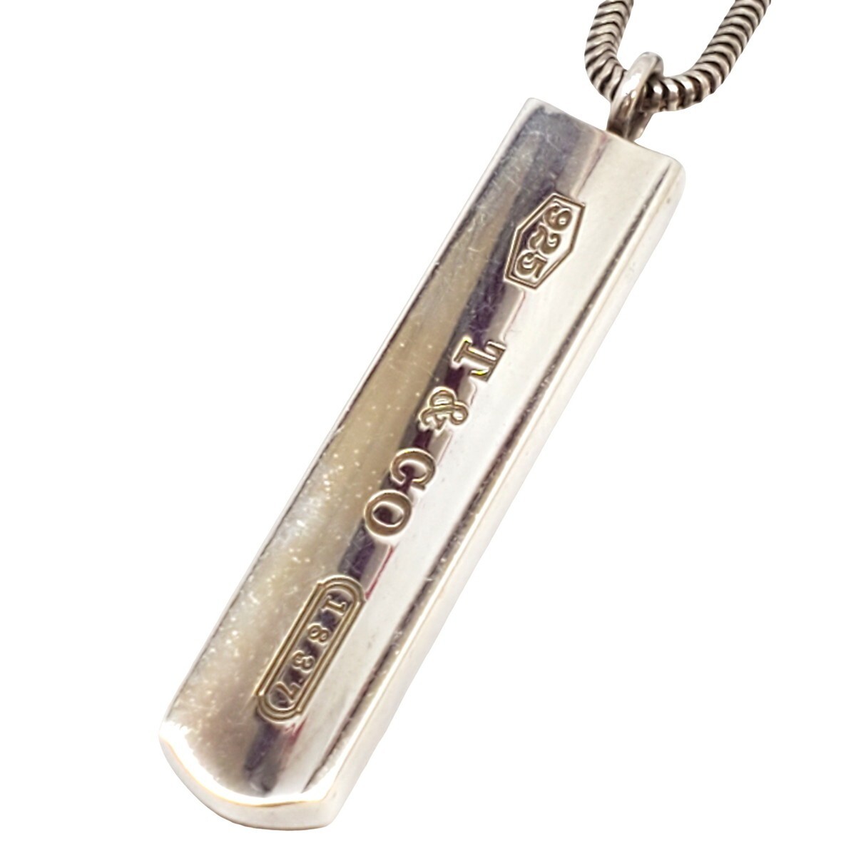 TIFFANY&Co. ティファニー 【lay2287D】 1837 バー プレート ネックレス アクセサリー 棒 ジュエリー シルバー Sv925 ブランド 小物 CH拍卖