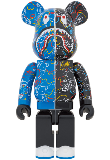 ベアブリック BAPE (R) BE@RBRICK LINE CAMO SHARK 1000% メディコムトイ A BATHING APE拍卖