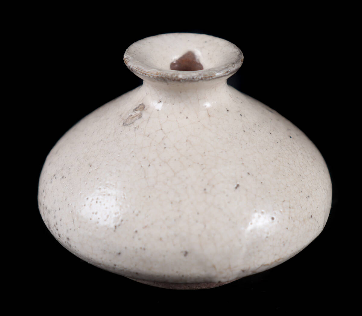 朝鮮美術 李朝 白釉油壷 古美術品(鶏竜山高麗分院)E198拍卖