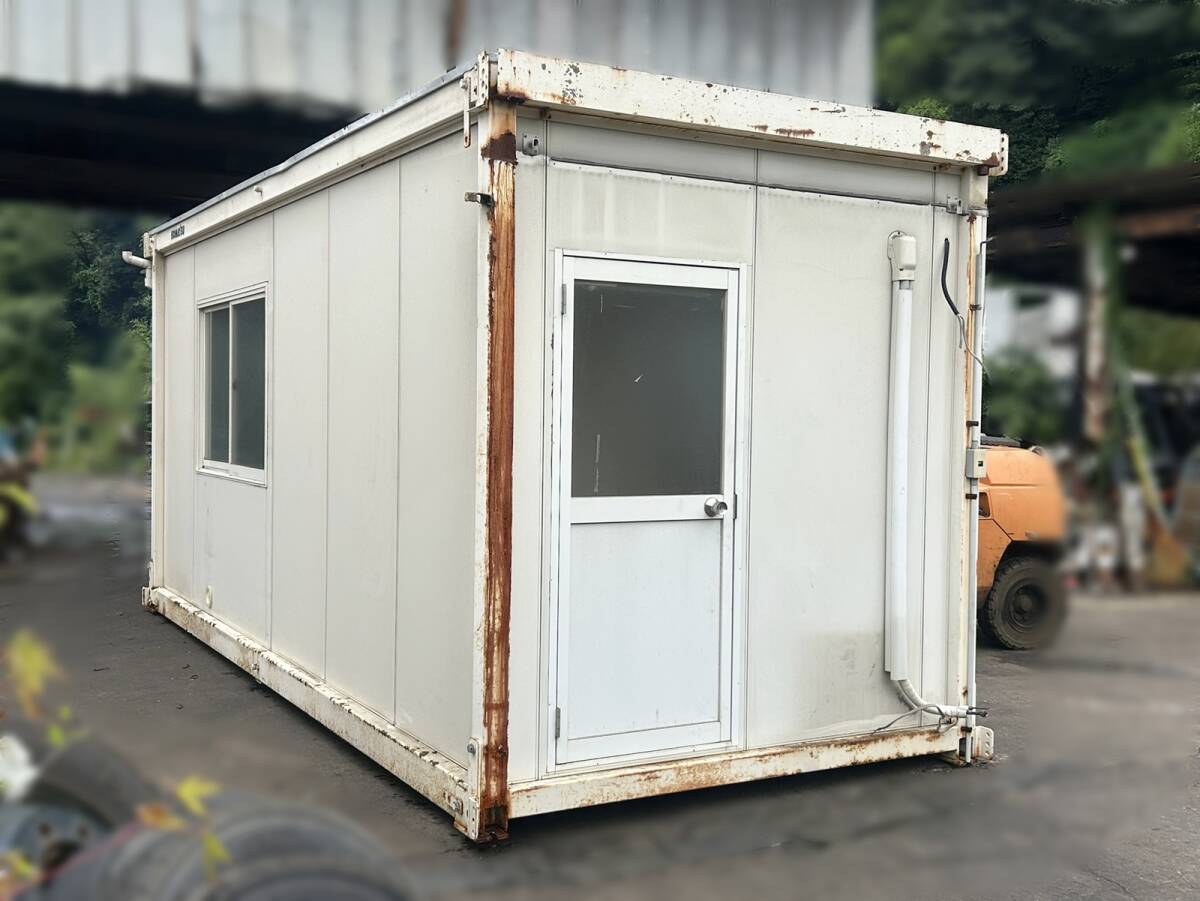 3.4坪●コマツ KOMATSU ハウス、プレハブ、ユニットハウス●工場作業場.事務所.休憩室.離れ.エアコン.鍵付き●福岡拍卖