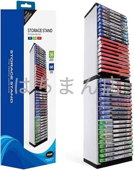 ps5 ゲーム 収納 ゲームソフト 収納 ゲームソフト 収納ラック BD ディスク収納 便利グッズ タワー型 36スロット拍卖