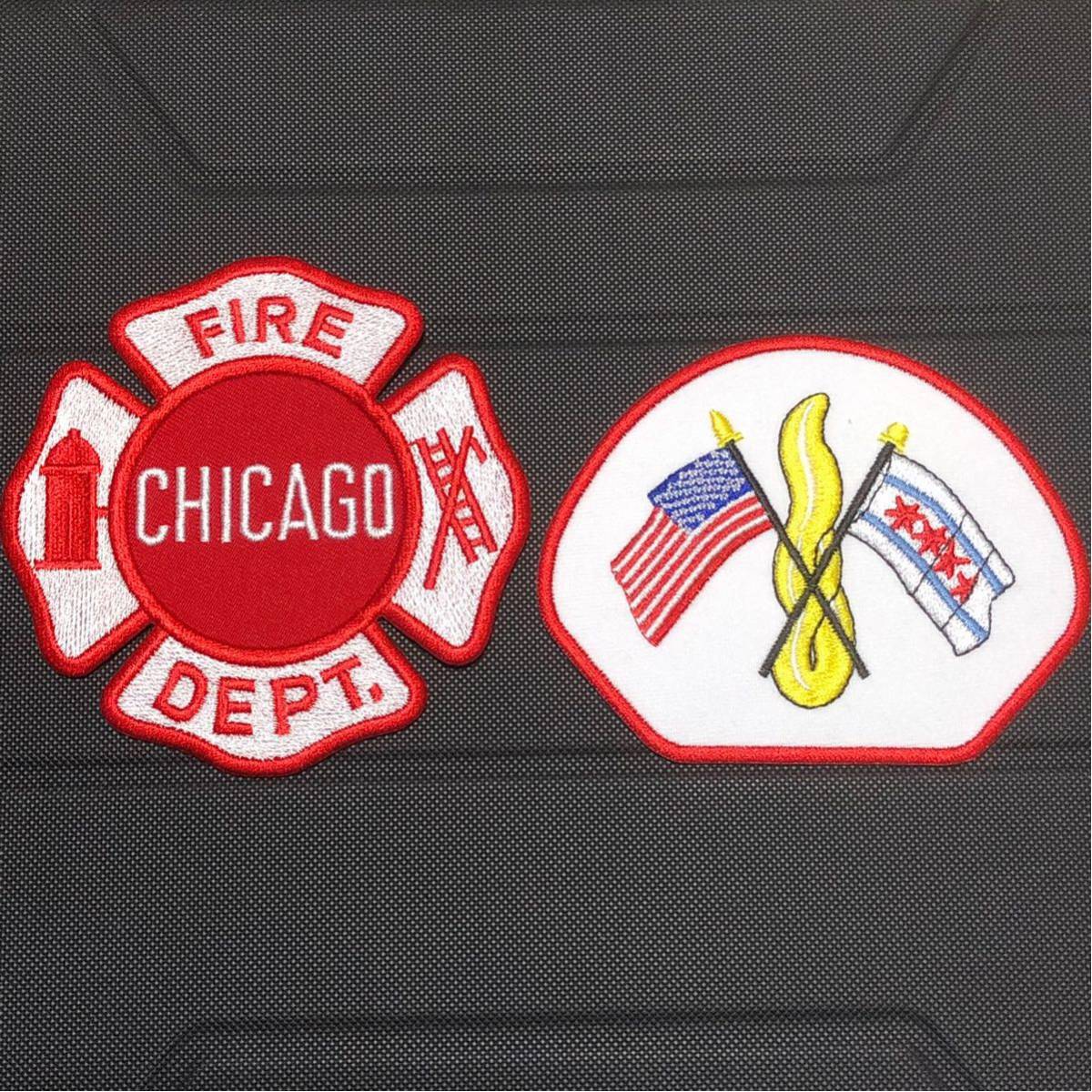 CFD シカゴ消防局 2枚セット 白 ワッペン拍卖