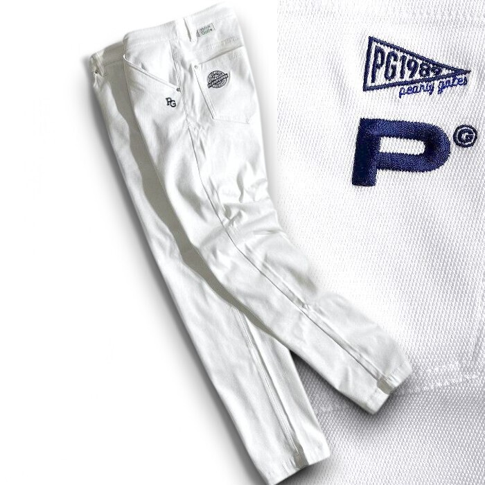 PEARLY GATES パーリーゲイツ 定価2.8万 春物 Think Golf コットン混ドビー 無地 ストレッチ パンツ ゴルフ 2131501 030 7 ▲031▼50227w12拍卖