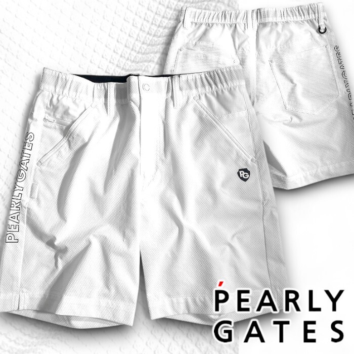 PEARLY GATES パーリーゲイツ 定価2.6万 軽量 吸水速乾 DotAir ストレッチ ショートパンツ ゴルフウェア 2232601 030 4 ▲029▼50630w01拍卖