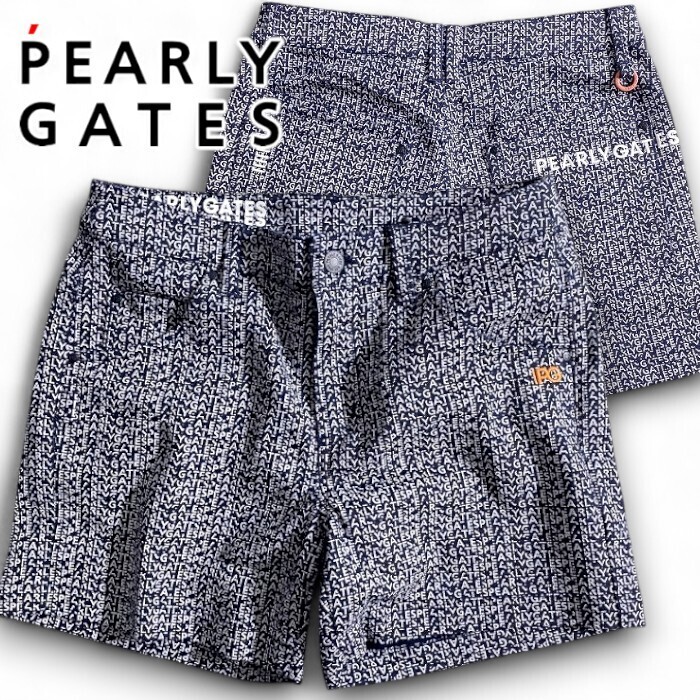 PEARLY GATES パーリーゲイツ 定価2.7万 カルゼ 総柄 ストレッチ ショートパンツ ゴルフウェア レディース 2232804 121 00 ▲030▼50611w10拍卖