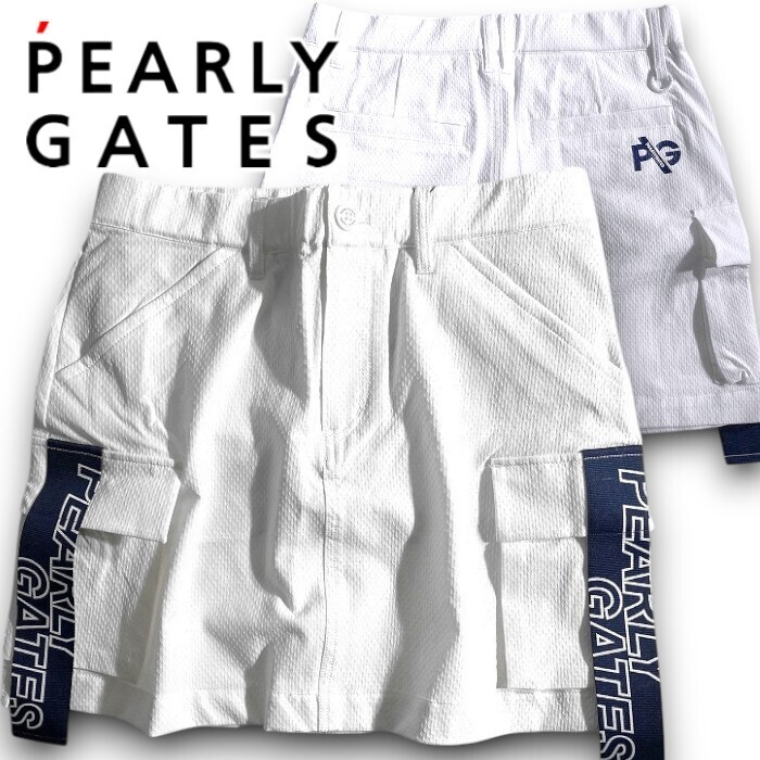 PEARLY GATES パーリーゲイツ 定2.8万 吸水速乾×撥水 VERTICAL ストレッチ ミニスカート ゴルフ レディス 2134410 030 00▲032▼50616w09拍卖