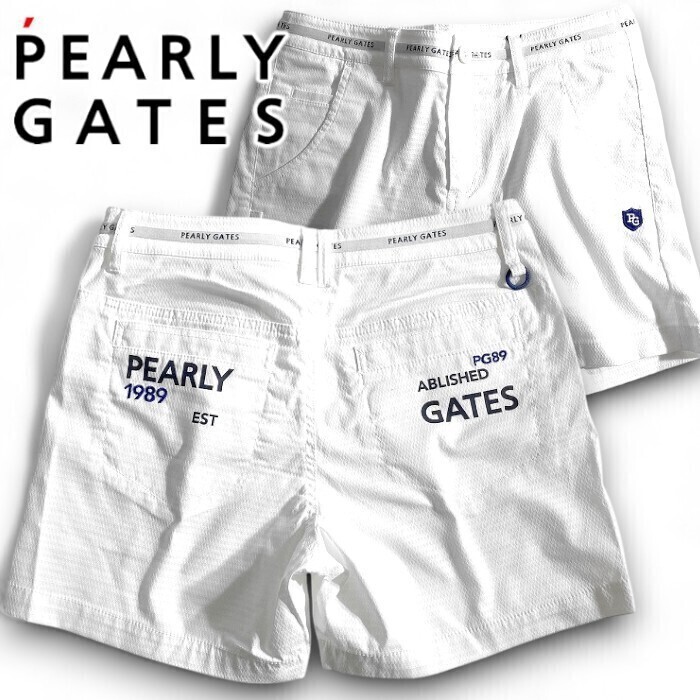 PEARLY GATES パーリーゲイツ 新品 定2.3万 接触冷感 ストレッチ ショートパンツ ゴルフウェア レディース 2232702 030 00▲026▼50619w19拍卖