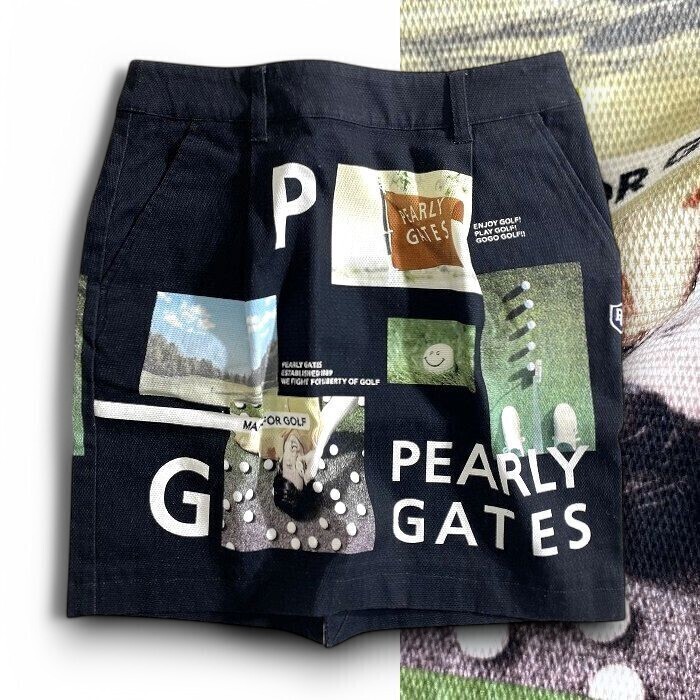 PEARLY GATES パーリーゲイツ 定価3万 コットン混 総柄 ストレッチ ミニスカート ゴルフウェア レディース 2234916 120 00▲034▼50219w08拍卖