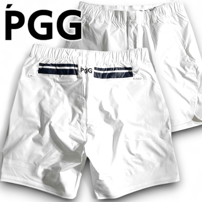 PGG by PEARLY GATES パーリーゲイツ 定価2.6万 ドライポプリン 4WAYストレッチ ショートパンツ ゴルフ 2232601 030 7 ▲029▼50709w08拍卖