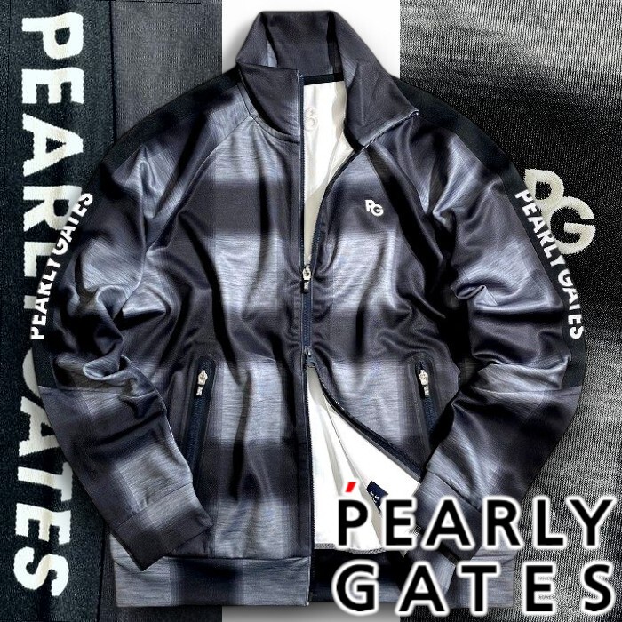 PEARLY GATES パーリーゲイツ 定価3万 オンブレチェック柄 ストレッチ スタンドカラー ジャケット ゴルフ 2262801 020 4 ▲034▼50714w05拍卖