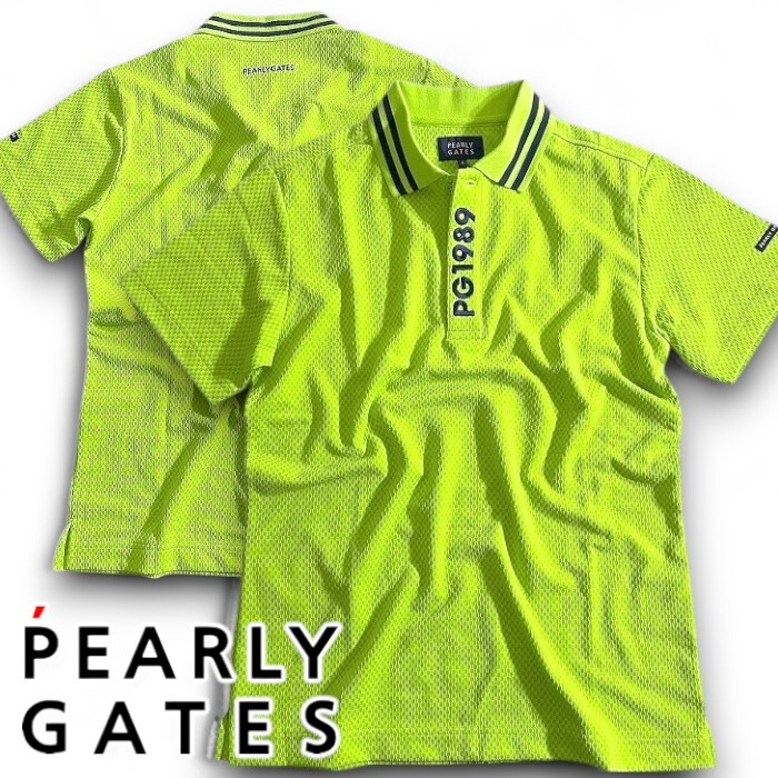 PEARLY GATES パーリーゲイツ 定価1.9万 日本製 吸汗速乾×遮熱 ストレッチ 半袖 ポロシャツ ゴルフウェア 2260707 130 4 ▲022▼50718w06拍卖