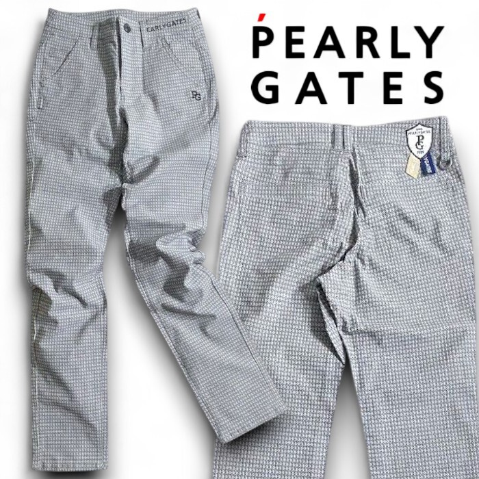 PEARLY GATES パーリーゲイツ 定価2.9万 パワフルコットン 小紋柄 ストレッチ パンツ ゴルフ レディース 2231004 031 00 ▲033▼50725w03拍卖