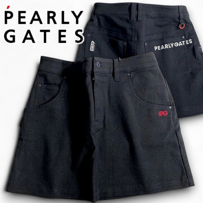 PEARLY GATES パーリーゲイツ 定価2.4万 コットンカルゼ ストレッチ ミニスカート ゴルフウェア レディース 2234802 120 1 ▲027▼50728w07拍卖