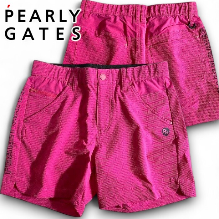 PEARLY GATES パーリーゲイツ 定価2.5万 吸水速乾 DotAir ストレッチ ショートパンツ ゴルフ レディース 2232602 090 2 ▲028▼50728w10拍卖