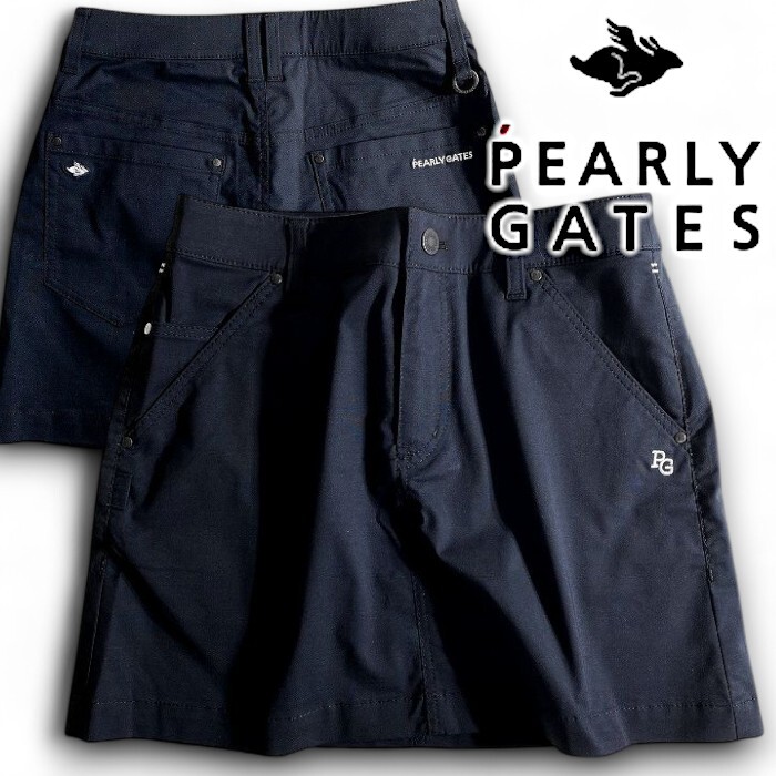 PEARLY GATES パーリーゲイツ 定価2.2万 日本製 C/Peツイル ストレッチ ミニスカート ゴルフ レディース 2934802 120 1 ▲024▼50729w02拍卖