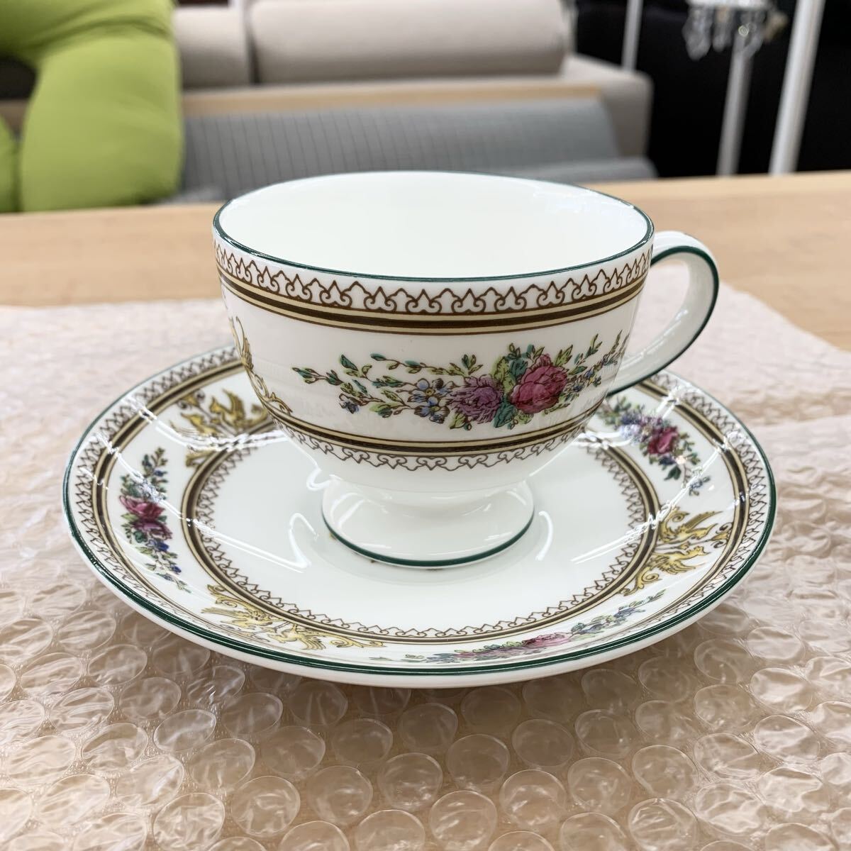 展示品 WEDGWOOD ウェッジウッド カップ&ソーサー ボーンチャイナ コロンビア エナメル 796 拍卖