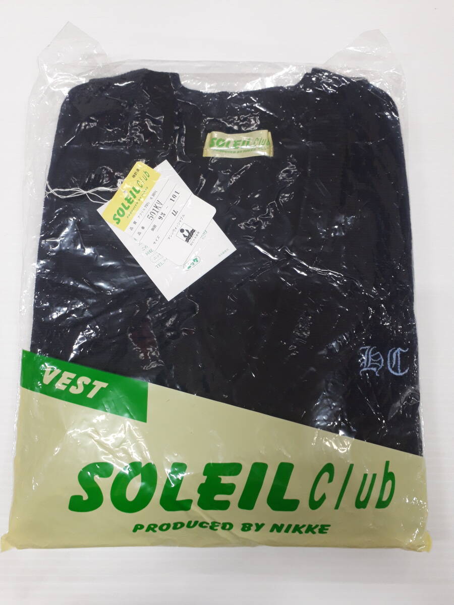 ■S793※送料無料※制服 上着 ニットベスト スクール セーター 濃紺 サイズ LL 中学/高校 学生服 コスプレ 未使用品拍卖