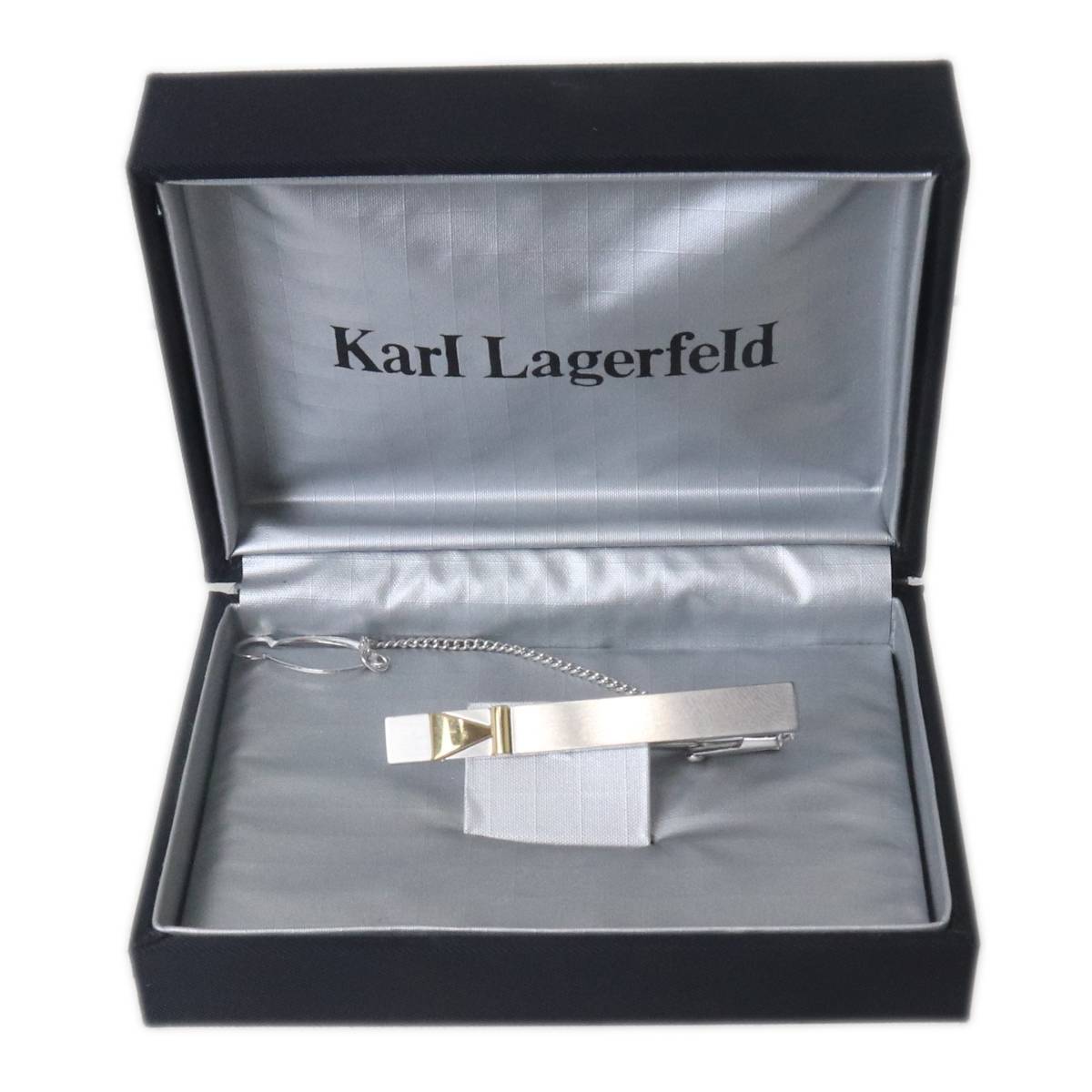 KARL LAGERFELD カールラガーフェルド タイピン シルバー×ゴールド 50×6(mm) NT 美品 Aランク拍卖