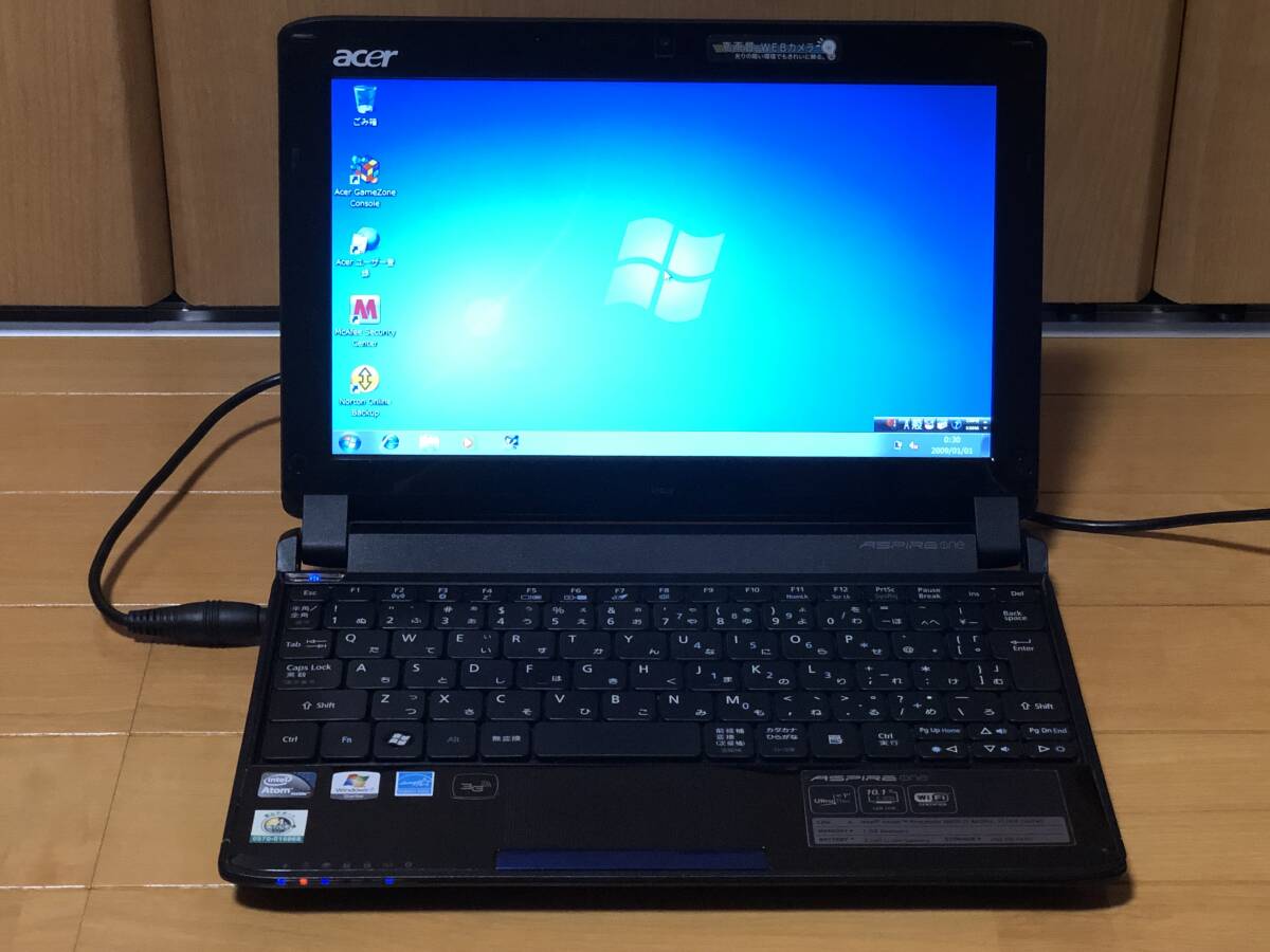 小型ノートパソコン中古品 acer Aspire one series NAV50 windows7 簡易動作確認済みですがジャンク扱い 本体のみ付属品無し 難ありミニPC拍卖