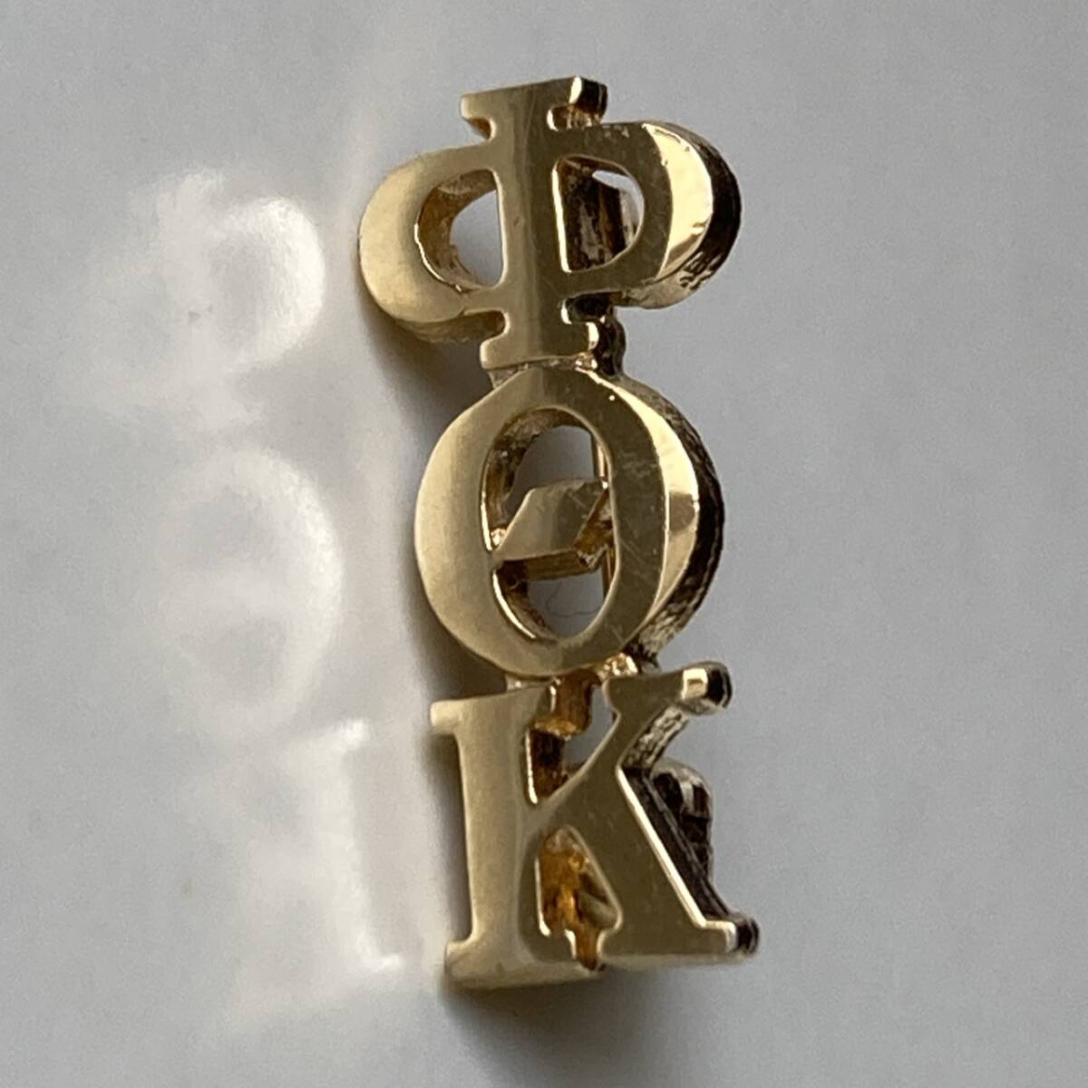 ピンバッジ ゴールド Phi Theta Kappa Gold 美品☆vintage jewelry accessories R0734拍卖