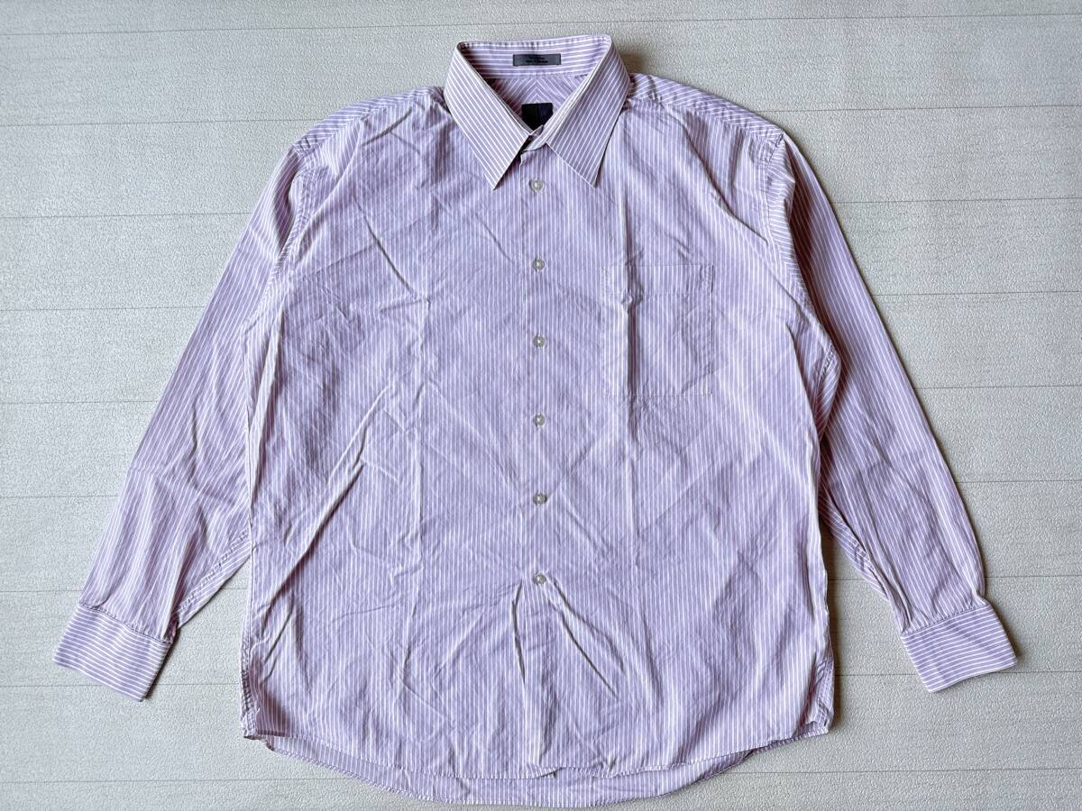 ck Calvin Klein シーケー カルバンクライン USA直輸入 古着 長袖 ストライプ 胸ポケット付き シャツ メンズ XL ピンク 中古拍卖